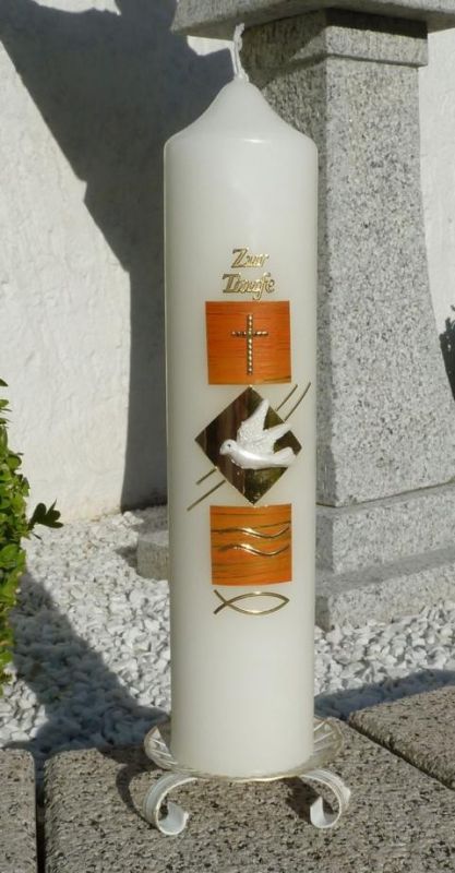 Taufkerze Taufsymbole – Originalmodell aus dem Shop